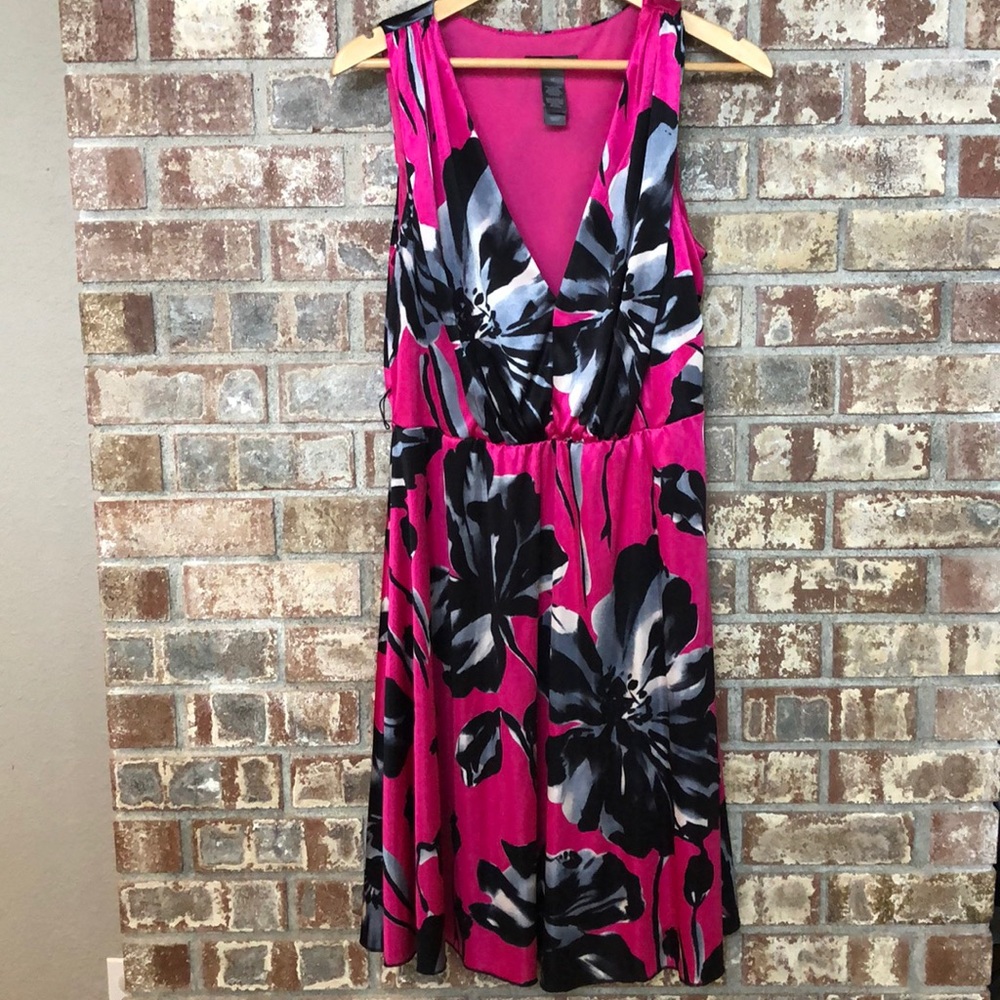 Bisou Bisou pink floral dress